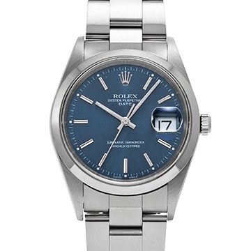 ロレックス オイスターパーペチュアル デイト 15200 ブルー メンズ 時計 【中古】【wristwatch】
