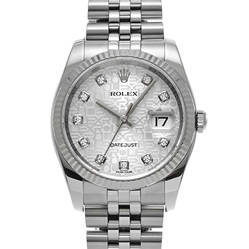ロレックス デイトジャスト 116234G シルバーコンピュータ/ダイヤモンド メンズ 時計 【中古】【wristwatch】