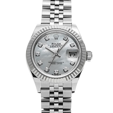 ロレックス レディ デイトジャスト 28 279174NG ホワイトシェル/ダイヤモンド レディース 時計 【中古】【wristwatch】