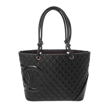 シャネル カンボン ラージトート ブラック A25169 カーフスキン レディース バッグ 【中古】【bag】