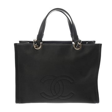 シャネル 2wayトートバッグ ブラック AP3129 カーフスキン レディース バッグ 【中古】【bag】