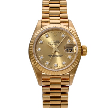 ロレックス デイトジャスト 69178G シャンパン/ダイヤモンド レディース 時計 【中古】【wristwatch】
