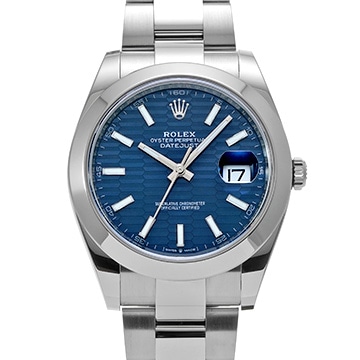 ロレックス デイトジャスト 41 126300 ブライトブルー メンズ 時計 【中古】【wristwatch】
