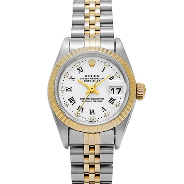 ロレックス デイトジャスト 69173G ホワイト/ダイヤモンド レディース 時計 【中古】【wristwatch】