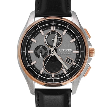 シチズン アテッサ ムーンフェイズ BY1004-17X ブラウン メンズ 時計 【中古】【wristwatch】