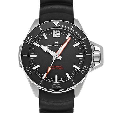 ハミルトン カーキネイビー オープンウォーターオート H77825330 ブラック メンズ 時計 【中古】【wristwatch】