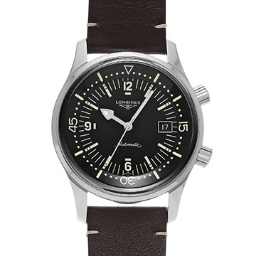ロンジン レジェンドダイバー L3.774.4.50.0 ブラック メンズ 時計 【中古】【wristwatch】