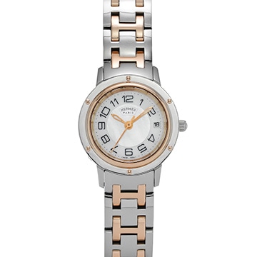 エルメス クリッパー クラシック CP1.221 ホワイトシェル レディース 時計 【中古】【wristwatch】