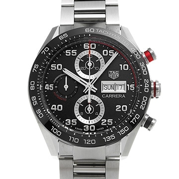 タグ ホイヤー カレラ キャリバー16 クロノグラフ CBN2A1AA.BA0643 ブラック メンズ 時計 【中古】【wristwatch】
