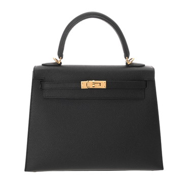 エルメス ケリー25 外縫い ブラック ヴォーエプソン レディース バッグ 【未使用】【bag】