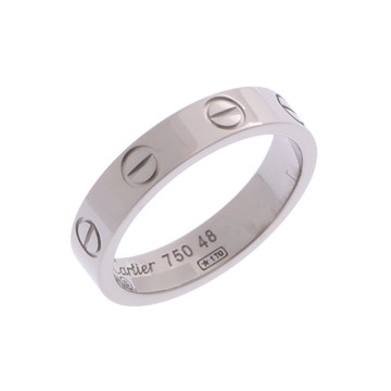 カルティエ ミニラブリング #48 シルバー K18ホワイトゴールド WG レディース ジュエリー 【中古】【jewelry】