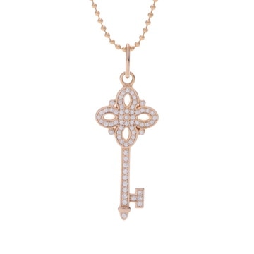 ティファニー ビクトリアキー ネックレス ミニ ゴールド K18ピンクゴールド PG レディース ジュエリー 【中古】【jewelry】