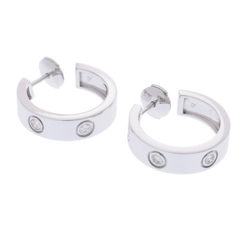 カルティエ ラブピアス 3PD シルバー K18ホワイトゴールド WG レディース ジュエリー 【中古】【jewelry】