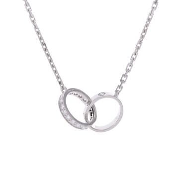 カルティエ ベビーラブネックレス シルバー B7013700 K18ホワイトゴールド WG レディース ジュエリー 【中古】【jewelry】