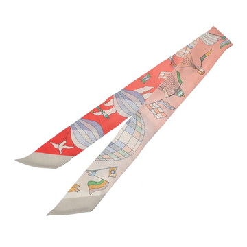 エルメス ツイリー LES FOLIES DU CIEL マルチカラー 061722S シルク100％ レディース 【中古】【other】