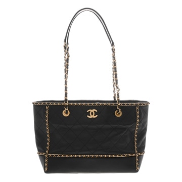 シャネル マトラッセ チェーントート ブラック AS2739 カーフスキン レディース バッグ 【中古】【bag】