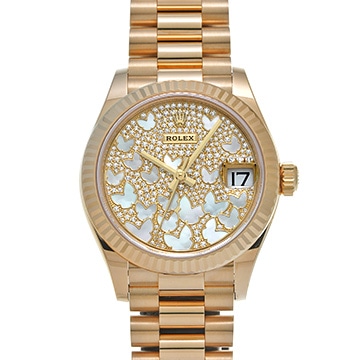 ロレックス デイトジャスト バタフライシェル 31 278278 ホワイトシェル/ダイヤモンド ユニセックス 時計 【中古】【wristwatch】