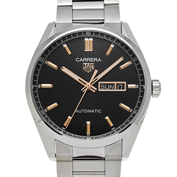 タグ ホイヤー カレラ キャリバー5 デイデイト WBN2013.BA0640 ブラック メンズ 時計 【中古】【wristwatch】