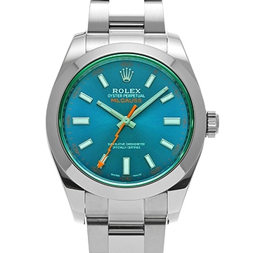 ロレックス ミルガウス 116400GV ブルー メンズ 時計 【中古】【wristwatch】