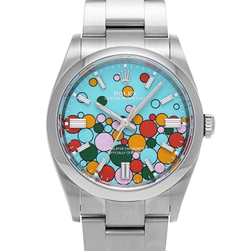ロレックス オイスターパーペチュアル 36 126000 ターコイズブルー セレブレーションモチーフ メンズ 時計 【中古】【wristwatch】