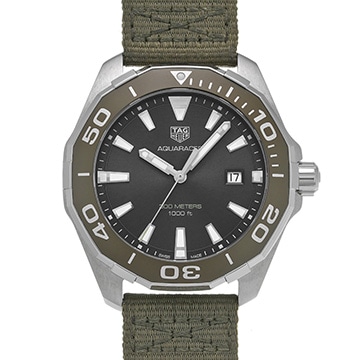 タグ ホイヤー アクアレーサー クォーツ WAY101L.FC8222 グレー メンズ 時計 【中古】【wristwatch】