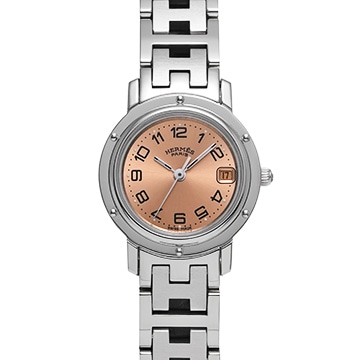 エルメス クリッパー CL4.210 ピンク レディース 時計 【中古】【wristwatch】