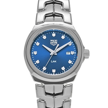 タグ ホイヤー リンク WBC1318.BA0600 ブルー/ダイヤモンド レディース 時計 【中古】【wristwatch】