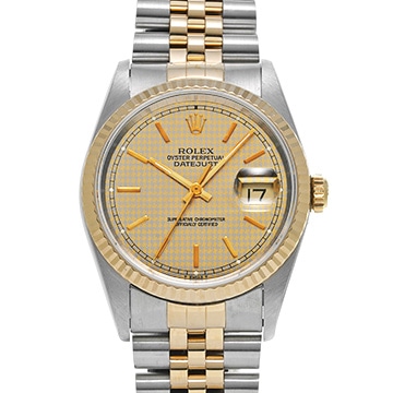 ロレックス デイトジャスト 16233 シャンパンハウンズトゥース メンズ 時計 【中古】【wristwatch】