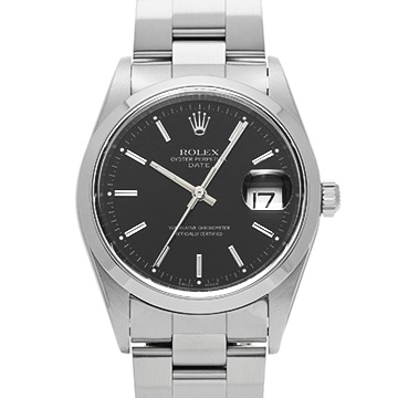 ロレックス オイスターパーペチュアル デイト 15200 ブラック メンズ 時計 【中古】【wristwatch】