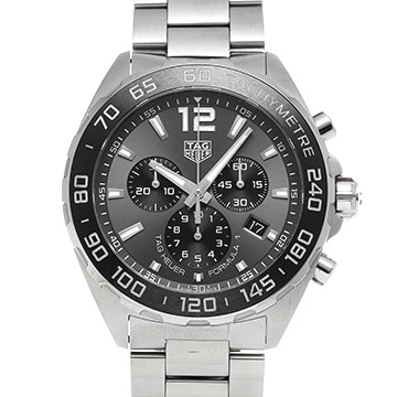 タグ ホイヤー フォーミュラ1 クォーツ クロノグラフ CAZ1011.BA0842 グレー/ブラック メンズ 時計 【中古】【wristwatch】