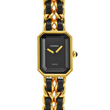 シャネル プルミエール M H0001 ブラック レディース 時計 【中古】【wristwatch】