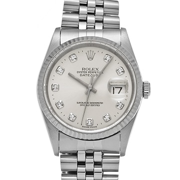 ロレックス デイトジャスト 16234G シルバー/ダイヤモンド メンズ 時計 【中古】【wristwatch】
