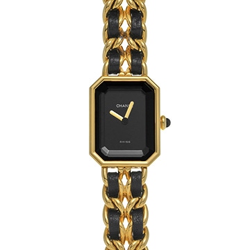 シャネル プルミエール M H0001 ブラック レディース 時計 【中古】【wristwatch】
