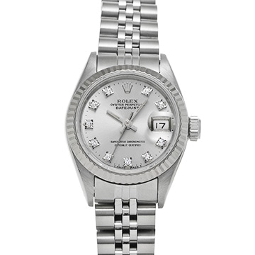 ロレックス デイトジャスト 69174G シルバー/ダイヤモンド レディース 時計 【中古】【wristwatch】