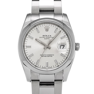 ロレックス オイスターパーペチュアル デイト 115200 シルバー メンズ 時計 【中古】【wristwatch】