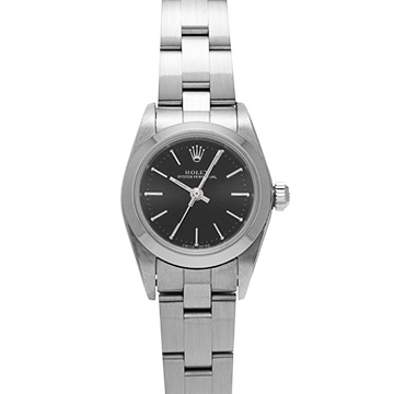 ロレックス オイスターパーペチュアル 76080 ブラック レディース 時計 【中古】【wristwatch】