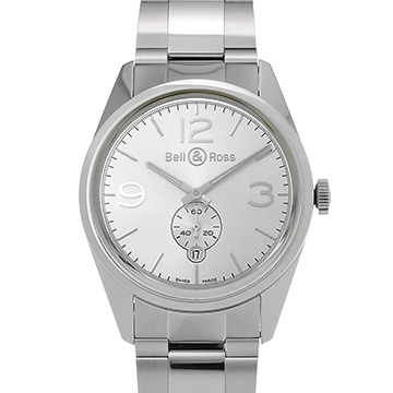 ベル＆ロス BR 123 ヴィンテージ アエロナバル BR123-95-SP シルバー メンズ 時計 【中古】【wristwatch】