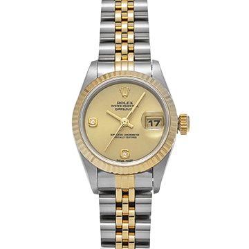 ロレックス デイトジャスト 69173 2BR シャンパン/ダイヤモンド レディース 時計 【中古】【wristwatch】