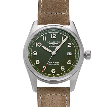 ロンジン スピリット L3.810.4.03.2 グリーン メンズ 時計 【中古】【wristwatch】