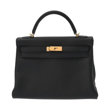 エルメス ケリー 32 内縫い 2WAY ブラック トゴ レディース バッグ 【中古】【bag】