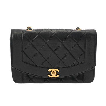 シャネル ダイアナ チェーンショルダー 23cm ブラック A01164 ラムスキン レディース バッグ 【中古】【bag】