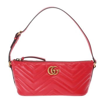 グッチ GGマーモント スモール ショルダーバッグ レッド 739166 レザー レディース バッグ 【中古】【bag】
