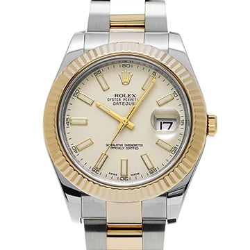 ロレックス デイトジャストII 116333 アイボリー メンズ 時計 【中古】【wristwatch】