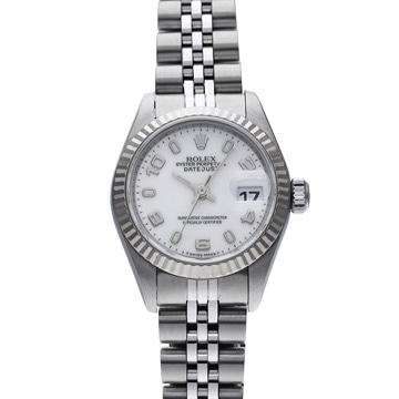ロレックス デイトジャスト 69174 ホワイト レディース 時計 【中古】【wristwatch】