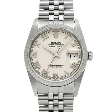 ロレックス デイトジャスト 16234 アイボリー メンズ 時計 【中古】【wristwatch】