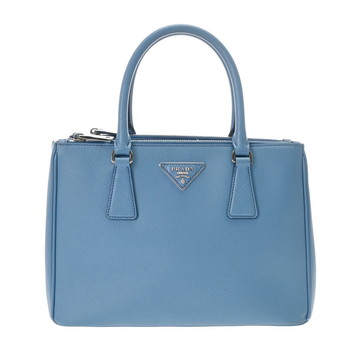 プラダ ガレリア ミディアムバッグ 2WAY ブルー 1BA863 サフィアーノレザー レディース バッグ 【中古】【bag】
