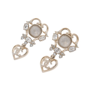 シャネル ココマーク ハート ゴールド ABA097 GP/ラインストーン レディース ジュエリー 【中古】【jewelry】