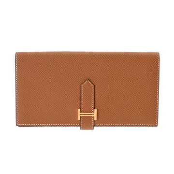 エルメス ベアンスフレ  ゴールド ヴォーエプソン ユニセックス 財布 【中古】【purse】