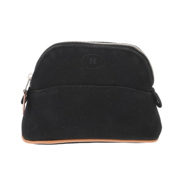 エルメス ボリード ポーチ ミニミニ ブラック コットンキャンバス ユニセックス 【中古】【bag】
