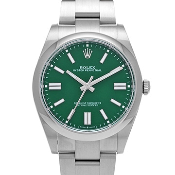 ロレックス オイスターパーペチュアル 41 124300 グリーン メンズ 時計 【新品】【wristwatch】